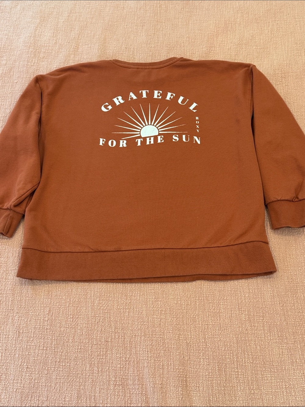 Roxy Morning Hike A small wm’s baked clay tone Crewneck sun print Sweatshirt